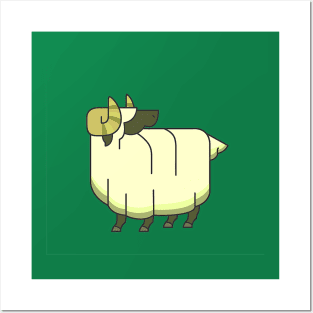 Sheep cartoon Posters and Art